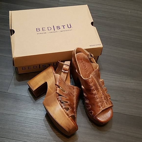 Bed Stu Shoes - Bed Stu Fontella Tan Rustic Platform Sandals